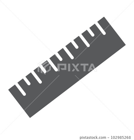 Measure tool glyph icon, tools and design, ruler sign, vector graphics, a solid pattern on a white background, eps 10. Measure tool glyph icon, tools and design, ruler sign, vector graphics, a solid pattern on a white background, eps 10. 102985268