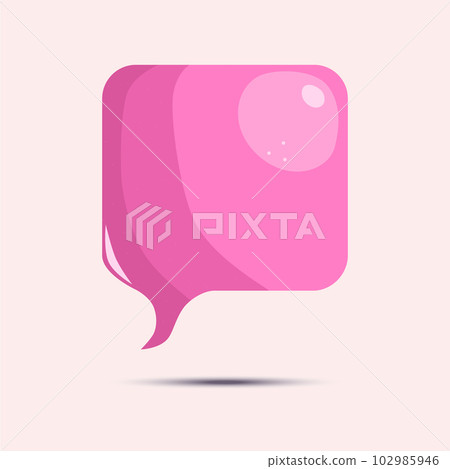 Cartoon speech bubble icon, isolated on a beige background. Emty text cloud for social media, comments or dialoges. Thought balloon illustration Cartoon speech bubble icon, isolated on a beige background. Emty text cloud for social media, comments or dialoges. Thought balloon illustration 102985946