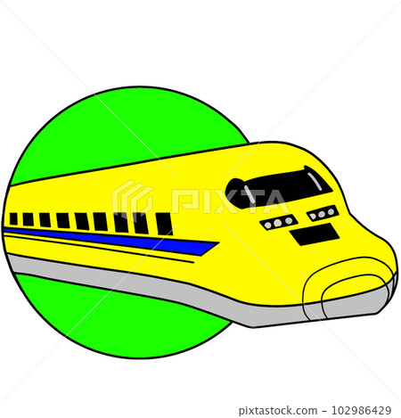 Railway doctor. An illustration of Doctor Yellow, which is popular among children. 102986429
