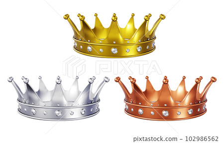Set of crown illustrations 102986562