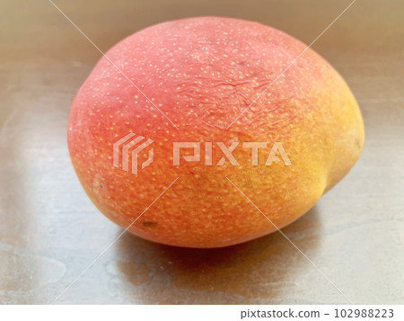 Apple mango placed on the table photo material 102988223