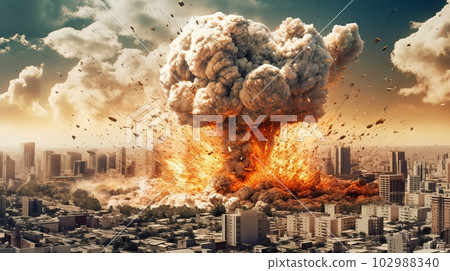 城市景觀與爆炸,生成 AI AI 圖像 城市景觀與爆炸,生成 AI AI 圖像 102988340