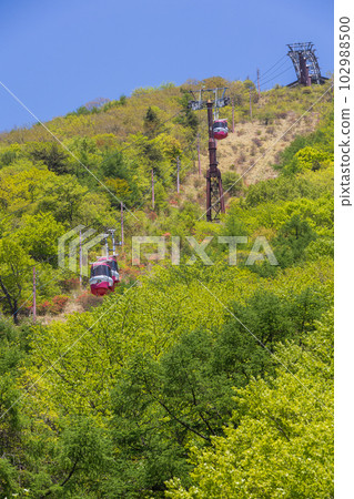 Fresh greenery of Haruna Fuji and Mt. Haruna Ropeway 102988500