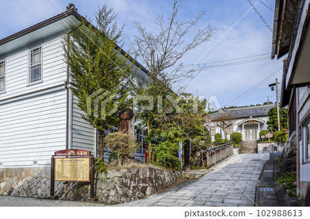 A view of the Taisho village office and the picture gallery 102988613