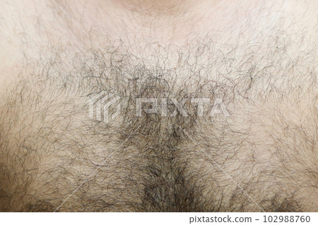 A man with black chest hair 102988760