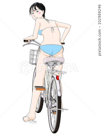 比基尼泳裝少女騎自行車12無頭盔 比基尼泳裝少女騎自行車12無頭盔 102989246