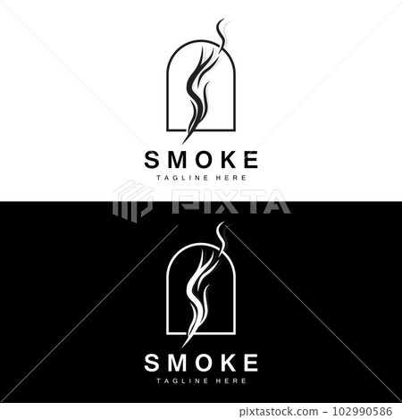 Steam Steam Logo Vector Hot Evaporating Aroma. Smell Line Illustration, Cooking Steam Icon, Steam Train, Baking, Smoking 102990586
