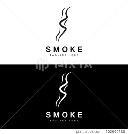 Steam Steam Logo Vector Hot Evaporating Aroma. Smell Line Illustration, Cooking Steam Icon, Steam Train, Baking, Smoking 102990588