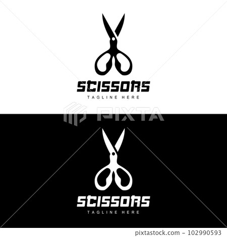 Scissors Logo, Cutting Tools Vector, Barbershop Razor Scissors Simple Design, Illustration Template Icon Scissors Logo, Cutting Tools Vector, Barbershop Razor Scissors Simple Design, Illustration Template Icon 102990593
