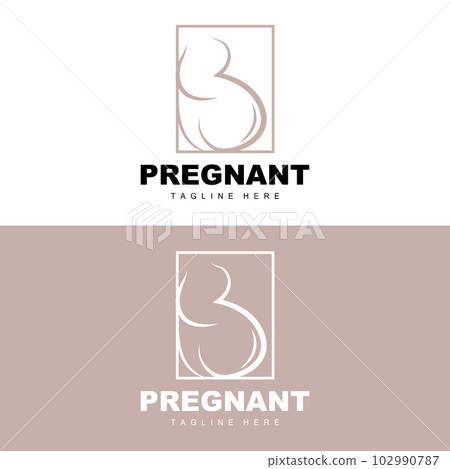 Pregnant Logo, Mom And Baby Health Care Design, Pregnant And Baby Medicine Brand Icon Vector 102990787