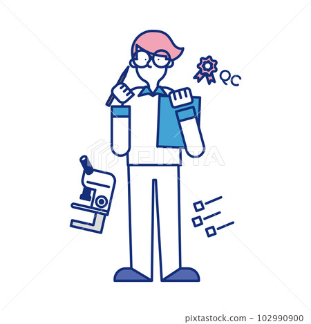 A man working in a quality control occupation A man working in a quality control occupation 102990900