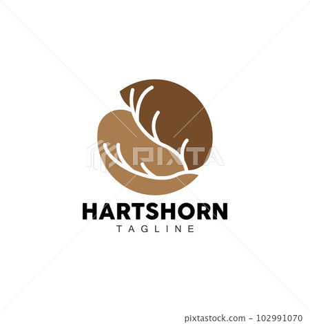 Deer Horn Logo, Animal Vector, Minimalist Simple Design, Illustration Symbol Icon 102991070