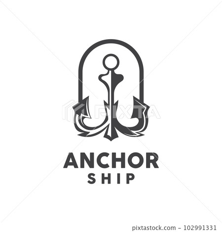 Anchor Logo, SImple Elegant Design, Nautical Ship Vector, Icon Symbol Illustration 102991331