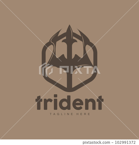 Trident Logo, Elegant Simple Minimalist Design, Zeus God Weapon Vector, Templete Illustration Symbol Icon Trident Logo, Elegant Simple Minimalist Design, Zeus God Weapon Vector, Templete Illustration Symbol Icon 102991372