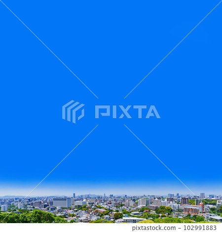 Panoramic View of Hakata City [ Cityscape of Fukuoka City , Kyushu ] 102991883