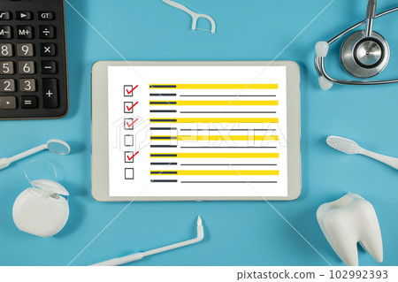 dental tooth health Check into a dental clinic. Healthcare equipment, from dental to check-up dental tooth health Check into a dental clinic. Healthcare equipment, from dental to check-up 102992393