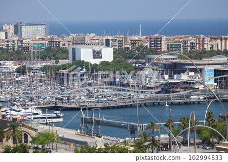 A top view of Barcelona,Spain. A top view of Barcelona,Spain. 102994833