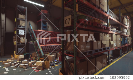 Warehouse storage of retail merchandise shop 102995992