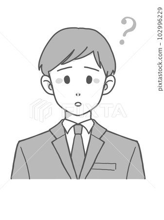 Confused man in suit (gray) 102996229