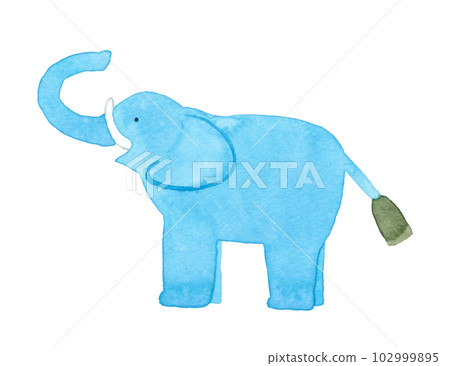 可愛鬆散動物大象手繪水彩插畫素材 可愛鬆散動物大象手繪水彩插畫素材 102999895