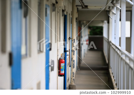 Open corridor in apartment house Open corridor in apartment house 102999910