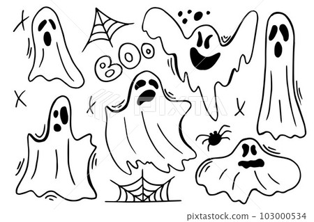 👻HOW TO DRAW A GHOST (HALLOWEEN) 👻 - HALLOWEEN DRAWINGS 