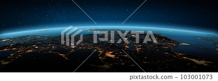 Caucasus, Turkey city lights 103001073