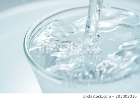 water poured in glass 103002016
