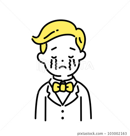 Illustration series of cute people _ rich man _ crying Illustration series of cute people _ rich man _ crying 103002163