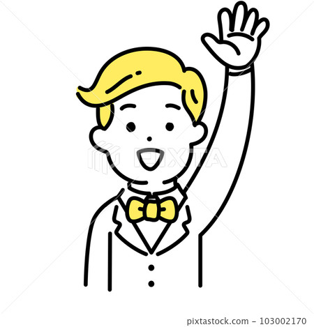 Illustration series of cute people _ rich man _ agreement 103002170