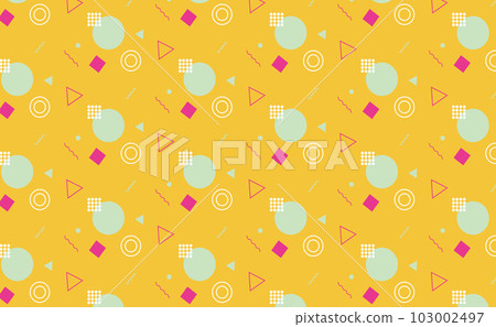 黃色幾何圖案背景 103002497