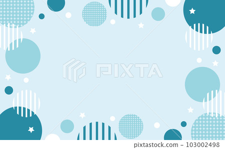 波爾卡圓點框淡藍色 103002498