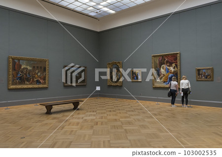 New York, USA - April 26,2018 : Interior Gallery of The Metropolitan Museum in New York,USA on April 26,2018. New York, USA - April 26,2018 : Interior Gallery of The Metropolitan Museum in New York,USA on April 26,2018. 103002535