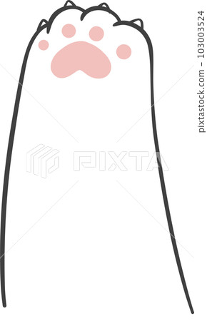 Cute cat paw hand gesture finger love heart sign cartoon doodle hand drawing Cute cat paw hand gesture finger love heart sign cartoon doodle hand drawing 103003524