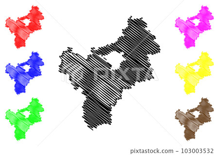 Bayreuth district (Federal Republic of Germany, rural district Upper Franconia, Free State of Bavaria) map vector illustration, scribble sketch Bayreuth map Bayreuth district (Federal Republic of Germany, rural district Upper Franconia, Free State of Bavaria) map vector illustration, scribble sketch Bayreuth map 103003532