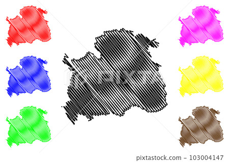 Nordhausen district (Federal Republic of Germany, rural district, Free State of Thuringia) map vector illustration, scribble sketch Nordhausen map Nordhausen district (Federal Republic of Germany, rural district, Free State of Thuringia) map vector illustration, scribble sketch Nordhausen map 103004147