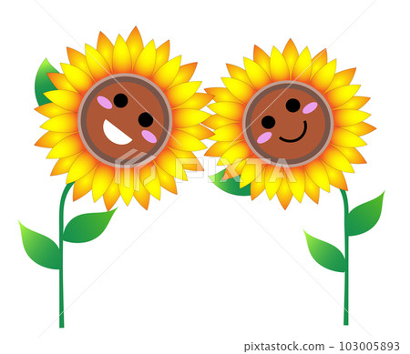 Illustration of cute sunflower 103005893