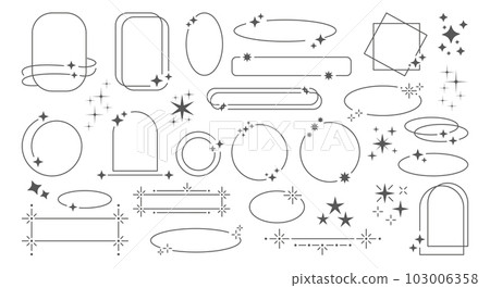 aesthetic y2k dividers elements set. Arches and circles with aura