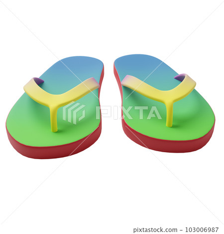 Sandal 2 blue background-42 Royalty Free Vector Image