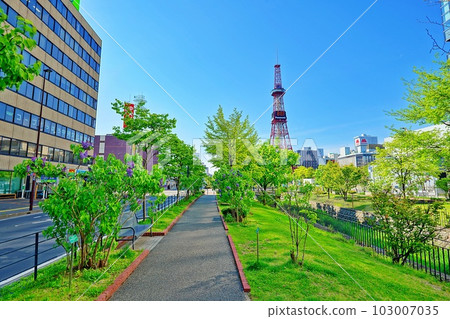Scenery of Soseigawa Park in Sapporo, Hokkaido Scenery of Soseigawa Park in Sapporo, Hokkaido 103007035