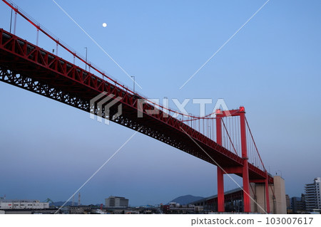 Kitakyushu city, scenery near the Wakamatsu ferry terminal of the Wakato ferry Kitakyushu city, scenery near the Wakamatsu ferry terminal of the Wakato ferry 103007617