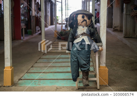 Cute pirate doll made by thread decorated in old town Cute pirate doll made by thread decorated in old town 103008574