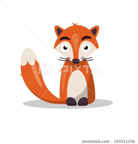 Fox cartoon - vector isolated on white background 103012298