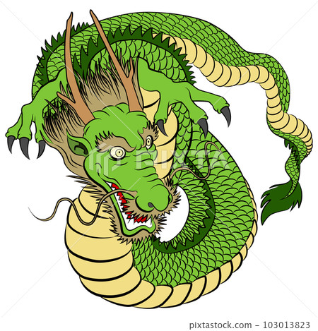 A dragon glaring at all directions 103013823