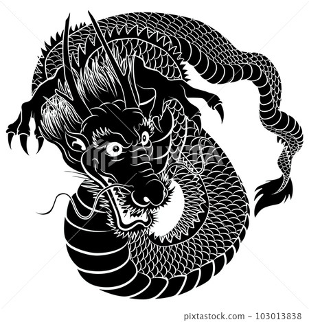 A dragon glaring at all directions 103013838