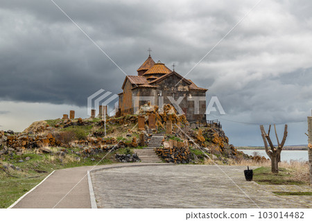 Hayravank Monastery on coast of Sevan Lake in Armenia Hayravank Monastery on coast of Sevan Lake in Armenia 103014482
