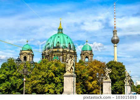 Cathedral and Television Tower in Berlin, Germany 103015893
