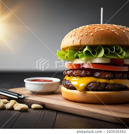 美味的漢堡包,生成式AI AI圖像 美味的漢堡包,生成式AI AI圖像 103016362