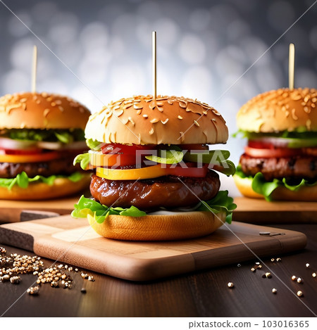 美味的漢堡包，生成式AI AI圖像 103016365