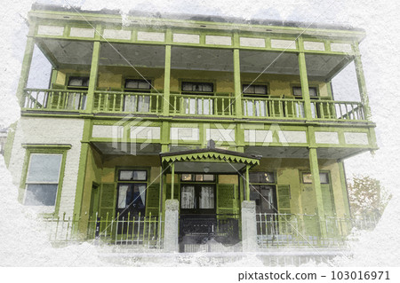 Watercolor-style Nagasaki Former Nagasaki Naigai Club Nagasaki City, Nagasaki Prefecture 103016971
